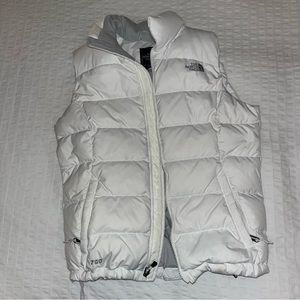 north face 700 white vest
